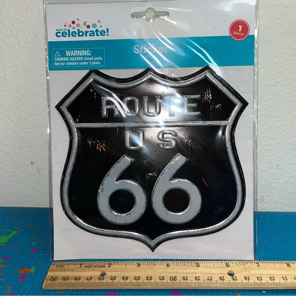 New & sealed Large Three-Dimensional "Route US 66" Sticker (6"x 6") - Picture 4 of 5